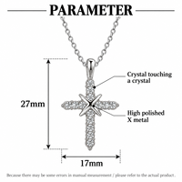 Collier croix ARNAN pour femme, design entrecroisé, pendentif entièrement pavé de zircons, plaqué multicolore, bijoux de mode, cadeaux en gros