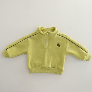 Completo Invernale 2026 Nuovo Completo Casual per Bambini: Felpa in Velluto con Mezza Zip e Pantaloni, Set Due Pezzi Ispessito - Product Image 6