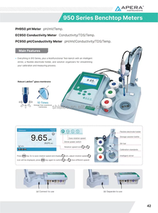ชุดเครื่องวัดค่า <span class=keywords><strong>pH</strong></span> แบบตั้งโต๊ะ Labo Instrument Apera PH910 สำหรับห้องปฏิบัติการ พร้อมฟังก์ชันวัดค่า <span class=keywords><strong>pH</strong></span>, ORP, PX, ISE และอุณหภูมิ - Product Image 5