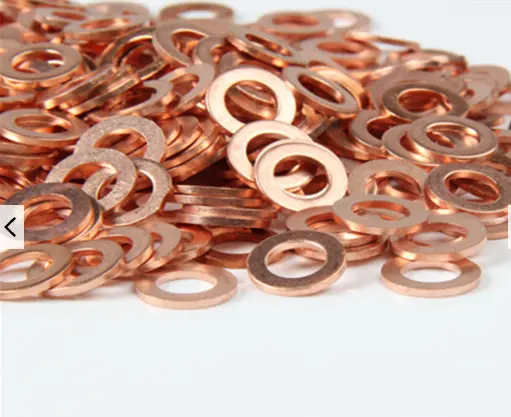 China Manufacturer Price Sealing Materials Flat Copper Pad Washer seal washer copper washer