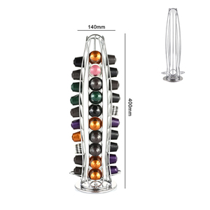 Nespresso 40 Buah Kapsul <span class=keywords><strong>Cafe</strong></span> Pemegang Kopi Melengkung Bentuk Baru Rak Penyimpanan Bingkai Tampilan Dekoratif Keluarga - Product Image 3