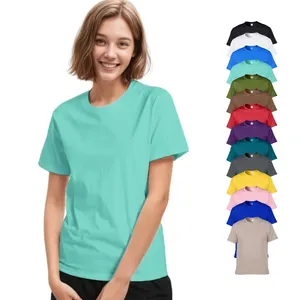 Moda grafik Tees Xxx Tee gömlek kore 180Gsm mısır pamuk yüceltilmiş kadınlar spor T Shirt kızlar Tops