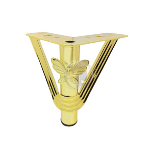 Gold <b>Sofa</b> Legs With Butterfly Design Hollowed Out <b>Support</b> Decorative Furniture Feet For Table Chair Bed Carbon Steel - Product Image 5
