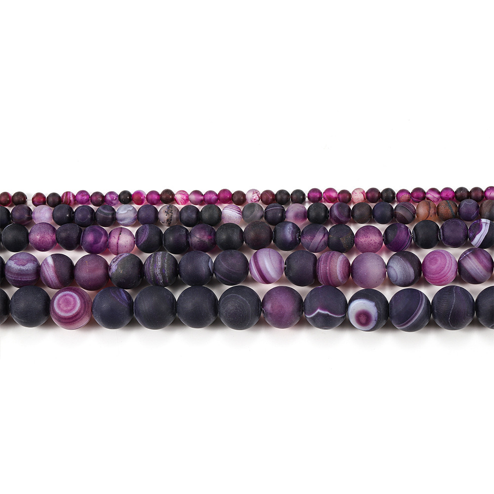 Agate violette givrée