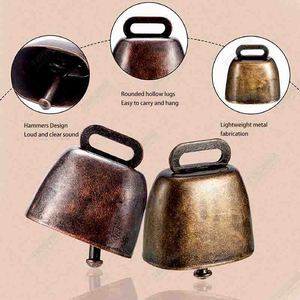 Antique Style Metal Vintage Cow <strong>Bells</strong> Grazing Copper <strong>Bells</strong> Farm Animal <strong>Brass</strong> <strong>Bells</strong> - Product Image 3