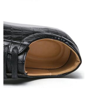 Scarpe Casual da Uomo in Pelle di Coccodrillo, Basse con Lacci, Comode e Antiscivolo per Attività all'Aperto e Quotidiane - Product Image 4