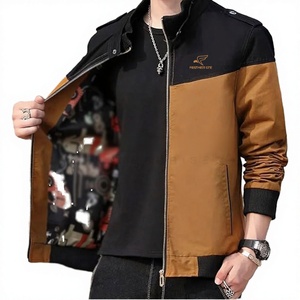 Veste Safari Décontractée en PU Tissé avec Fermeture Éclair et Col Montant, Grande Taille, Grand Revers, Service OEM pour Hommes - Product Image 4