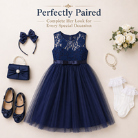Robe de soirée de luxe en dentelle et tulle pour filles, longueur ras du sol, style robe de bal, nouvelle collection 2026, pour demoiselles d'honneur, mariage, fête, vêtements de boutique pour enfants, vente en gros