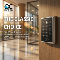 Sistema de Control de Acceso por Huella Dactilar Oceantech GK12 OEM ODM con Logotipo Personalizado, Controlador de Puerta con Teclado y Tarjeta EM, ABS, 1000 Usuarios
