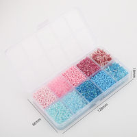 Kit de perles de verre Zhubi 10 couleurs, perles de verre cristallines changeantes de couleur pour la fabrication de bijoux, artisanat fait main, bracelet
