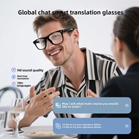 Nouvelles lunettes intelligentes de traduction IA, traduction en temps réel, 100 langues, assistant vocal, contrôle tactile, vidéo 1080P, double batterie
