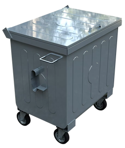 BDB BDB.10400-A Outdoor Customizable 400L <b>Pedal</b> Recycling Bin Open Top Structure Lid Spare Part - Product Image 1