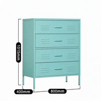Meuble de rangement en acier au design moderne personnalisé, avec quatre tiroirs, table de toilette, organisateur polyvalent en métal pour salon