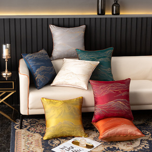 Solid Color Woven Modern Jacquard <strong>Square</strong> Home Sofa Bed Head <strong>Pillows</strong> with Anti-Dust Mite Feature - Product Image 1