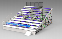 Sièges télescopiques rétractables pour économiser de l'espace, chaises en plastique durables pour les sports en salle, gymnase, stade