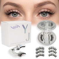 Cils magnétiques souples effet naturel, sans colle, portables et réutilisables avec applicateur et miroir, résistants à l'eau, personnalisables avec votre marque privée