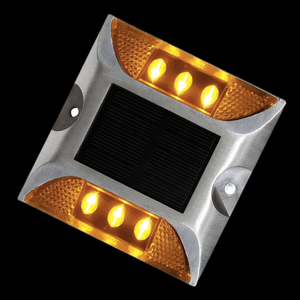 Pannello led ambra tacha solare intermitente con solar luz led aluminio ojo de gato solares - Product Image 1