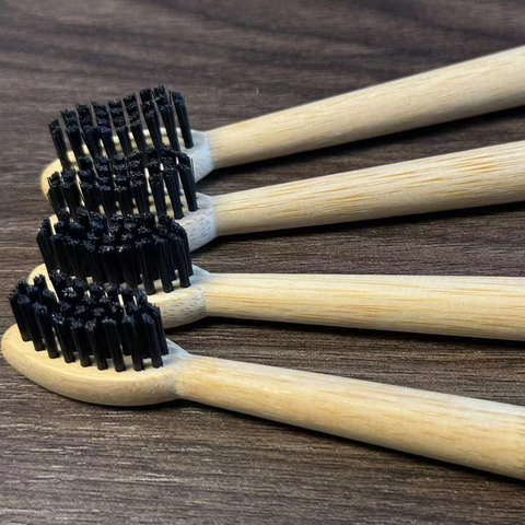 Wholesale Practical Conical Bamboo Toothbrush Good Quality Hotel Supply Disposable Toiletries Amenities