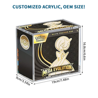 Boîte de présentation en acrylique CAIYA Custom Elite Trainer Box avec couvercles magnétiques, boîtes à cartes à jouer en acrylique