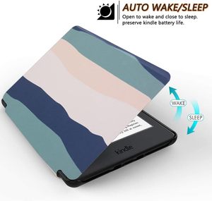 Tùy Chỉnh Có Thể In Trọng Lượng Nhẹ Bảo Vệ Thông Minh Da PU Bìa Cho Kindle 6 Inch 11 Paperwhite Ốc Đảo Trường Hợp Với Dây Đeo Tay - Product Image 2