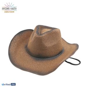 Shinehats 2025 Oem Vintage Witte Open Weg Cowboy Papier Sombrero Custom Logo Vrouwen Cowgirl Strand Groothandel <span class=keywords><strong>Hand</strong></span> Reizen Casual - Product Image 6