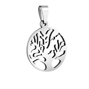 Colgante Árbol de la Vida de Estilo Religioso, Amuleto de Acero con Baño de Oro, con Diamantes, Perlas, Aleación y Cristal, Diseño Floral de Mariposa - Product Image 1