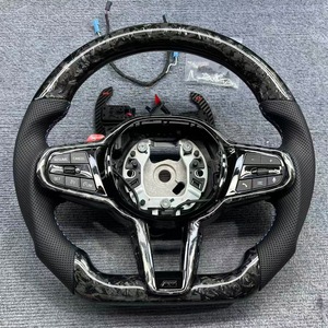 Volant <span class=keywords><strong>sport</strong></span> en cuir perforé <span class=keywords><strong>noir</strong></span> carbone pour BMW F10 F30 F31 F32 F20 E92 E60 E90 X6 E71 X5 E70 M3 M4 M5 M6 - Product Image 5