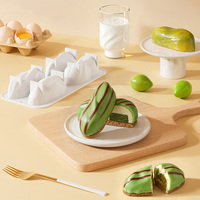 Grensoverschrijdende multi-compartimenten pistache fruitnootvormige geometrische mousse Franse dessert siliconen cake van voedingskwaliteit