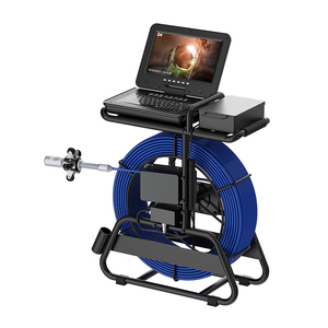 Cống thoát nước kiểm tra đường ống máy ảnh bánh xích Đầu <span class=keywords><strong>robot</strong></span> với bộ định vị độ sâu 10.1 inch màu 100M tự san phẳng - Product Image 2