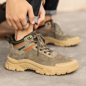 Zapatos para Hombre, Estilo 2025, Botas de Trabajo Retro de Media Pantorrilla para Exteriores, Botas Casuales de Desierto con Suela Gruesa y Caña Alta - Product Image 3