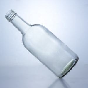 Bouteille en <span class=keywords><strong>verre</strong></span> ronde transparente de 250 ml, 350 ml, 450 ml pour rhum, gin, vodka, whisky, tequila, brandy – Meilleures ventes - Product Image 6