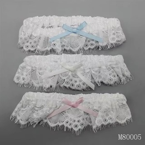 M80005 <span class=keywords><strong>Jarretière</strong></span> de <span class=keywords><strong>mariage</strong></span> en dentelle <span class=keywords><strong>ivoire</strong></span>, <span class=keywords><strong>jarretière</strong></span> de mariée - Product Image 3