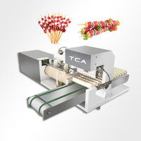 TCA otomatik döner şiş kebap yapma makinesi şiş et giyen makine