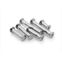 Rivets de 6 à 100 mm de long, plaqués nickel, vis à tête plate, rivets pour valise, rivets pour album photo, vis de fixation, rivets en cuir pour menu