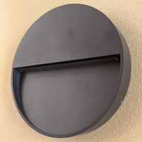 Lumière d'escalier LED murale de 6W en aluminium de forme ronde, finition blanche
