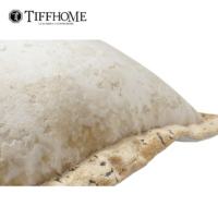 Coussin décoratif Tiff Home style café, capitonné, beige, en velours jacquard coupé, pour canapé, salon, 45*45cm