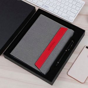 Wholesale Promotional Custom Logo Business Gift Set Loose-<b>leaf</b> PU Leather A5 Notebook Metal Pen for VIP Giveaways - Product Image 4