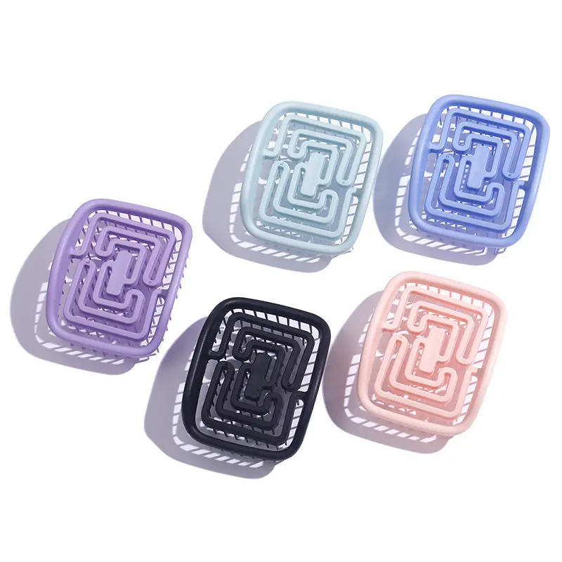 TF079 Escova de pente de massagem para salão de beleza em casa quadrada de silicone de alta qualidade macaron colorido