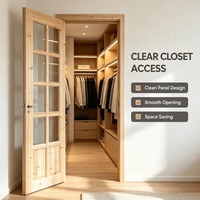 Porte intérieure en bois de cèdre massif, durable, en bois naturel, avec vitrage, pour intérieur commercial