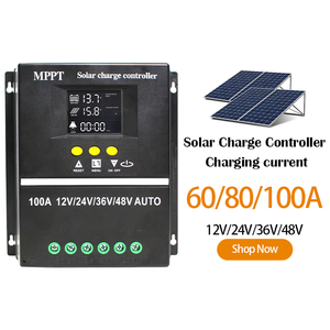 Bán chạy nhất 100a80a60a phí và xả thông minh năng lượng mặt trời điều khiển <span class=keywords><strong>MPPT</strong></span> với màn hình hiển thị LCD nhận dạng màn hình 12v24v36v48v - Product Image 1