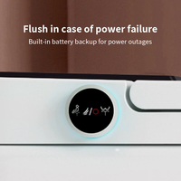 Maison Toilette intelligente tout-en-un avec chasse d'eau automatique et anti-éclaboussures Séchage automatique Commande vocale via télécommande sans fil