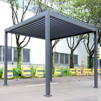 Système de toit à persiennes bioclimatique manuel, écologique, moderne, en PVC, pour extérieur, pare-soleil, imperméable, en aluminium, pour balcon, nature