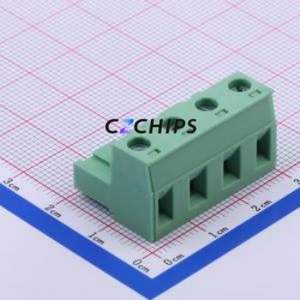 DB2EK-7.62-4P-GN-S Plug-in Terminal Block P=7.62mm Connector Male Plug 1x4P 7.62mm Green - Product Image 1