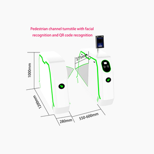 High Speed Gate Flap Barrier Turnstile Gate RFID Swipe Card <strong>Access</strong> <strong>Control</strong> 2-Way Swing Barrier Turnstile for Gym Entrance - Product Image 3