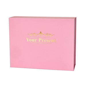 <b>Pink</b> Rectangle Rigid <b>Gift</b> <b>Box</b> With Gold Hot Stamping Logo High-End Packaging For Jewelry Watch Eyewear - Product Image 4