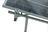 Support triangulaire solaire réglable en alliage d'aluminium 6005, base de support photovoltaïque inclinable pour toit plat, béton et sol de jardin