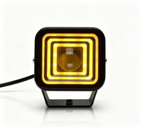 Nouvelle lampe de travail LED carrée de 3 pouces 20W, ambre DRL, étanche IP67, 12-48V, lampe auxiliaire de conduite 2000lm, voiture, camion, chariot élévateur, 6000K