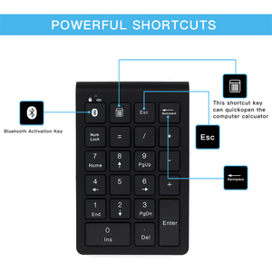 Hiệu suất cao cho Bluetooth 5.3 Bàn phím số có thể sạc lại với công nghệ không dây cho máy tính & máy tính xách tay bàn phím & bàn phím - Product Image 6