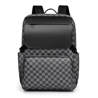 Sac à dos imperméable en PU, tendance, pour l'école, les loisirs, les voyages, avec logo personnalisé, grande capacité, pour ordinateur portable 15,6 pouces