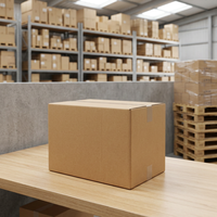 Umweltfreundliche Doppelwandige Kraft-Wellpappe Braune Kartonbox Flache Box Robuste Kartonverpackung Getränkeversand Lager